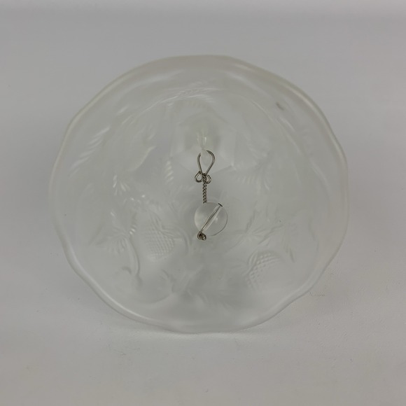 Vintage Fenton Strawberry Pressed Pattern Satin Glass Bell 6" - Picture 10 of 12